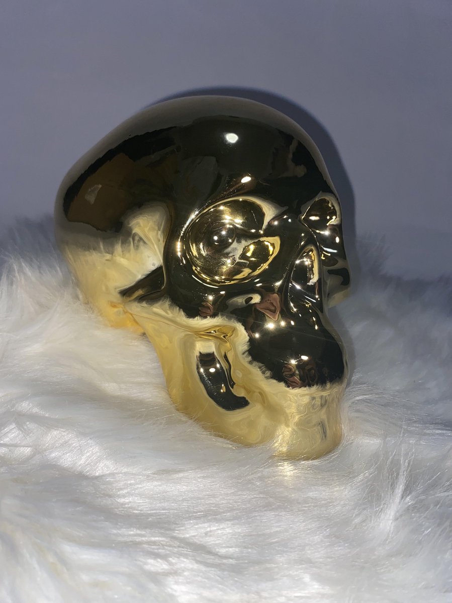 Doodskop spaarpot goud | Skull Money Bank